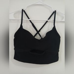 ALO Yoga Black Cross-Back Bralette
